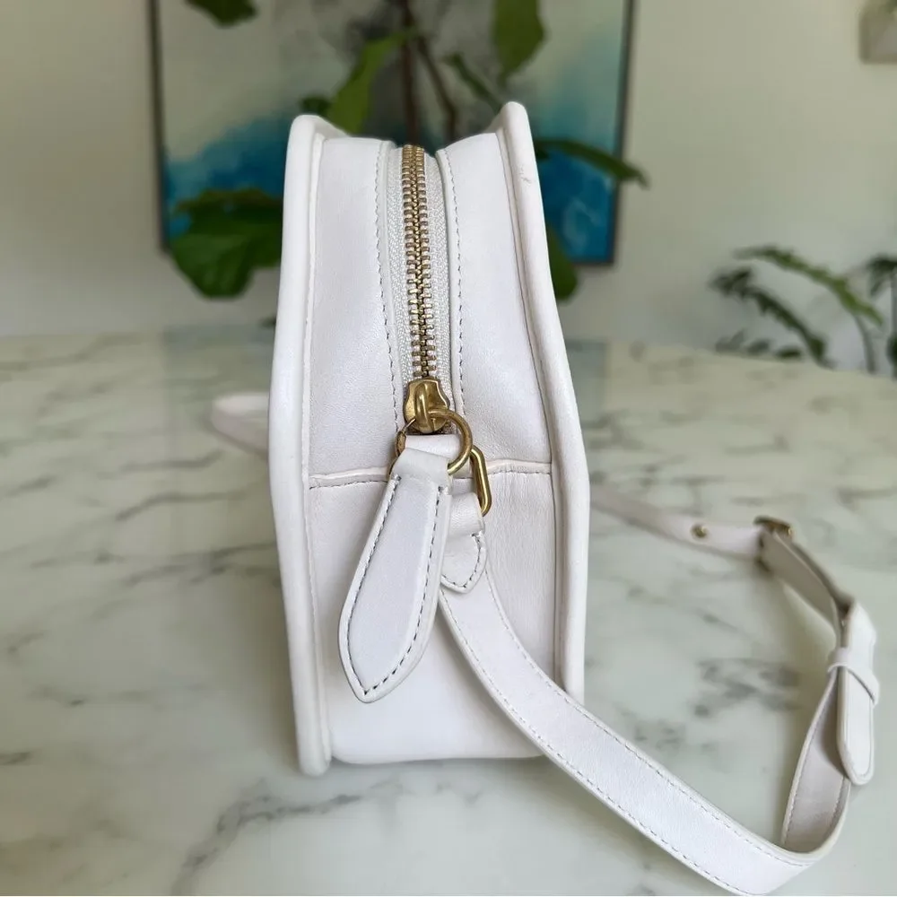 COACH Originals Archival Zip Geometric Pouch 141 Leather Crossbody Bag Chalk